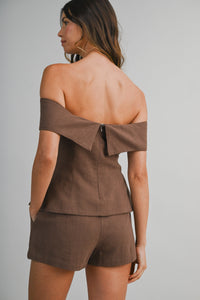 Rosie Linen Off Shoulder Set