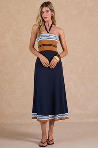 Terry Halter Strapless Maxi Dress