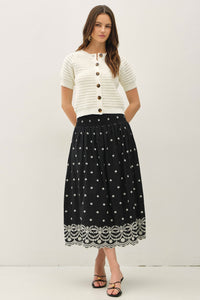 Eloise Textured Knit Puff Sleeve Cropped Cardigan