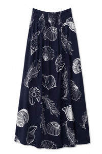Shell Seeker Printed Smocked Maxi Skirt