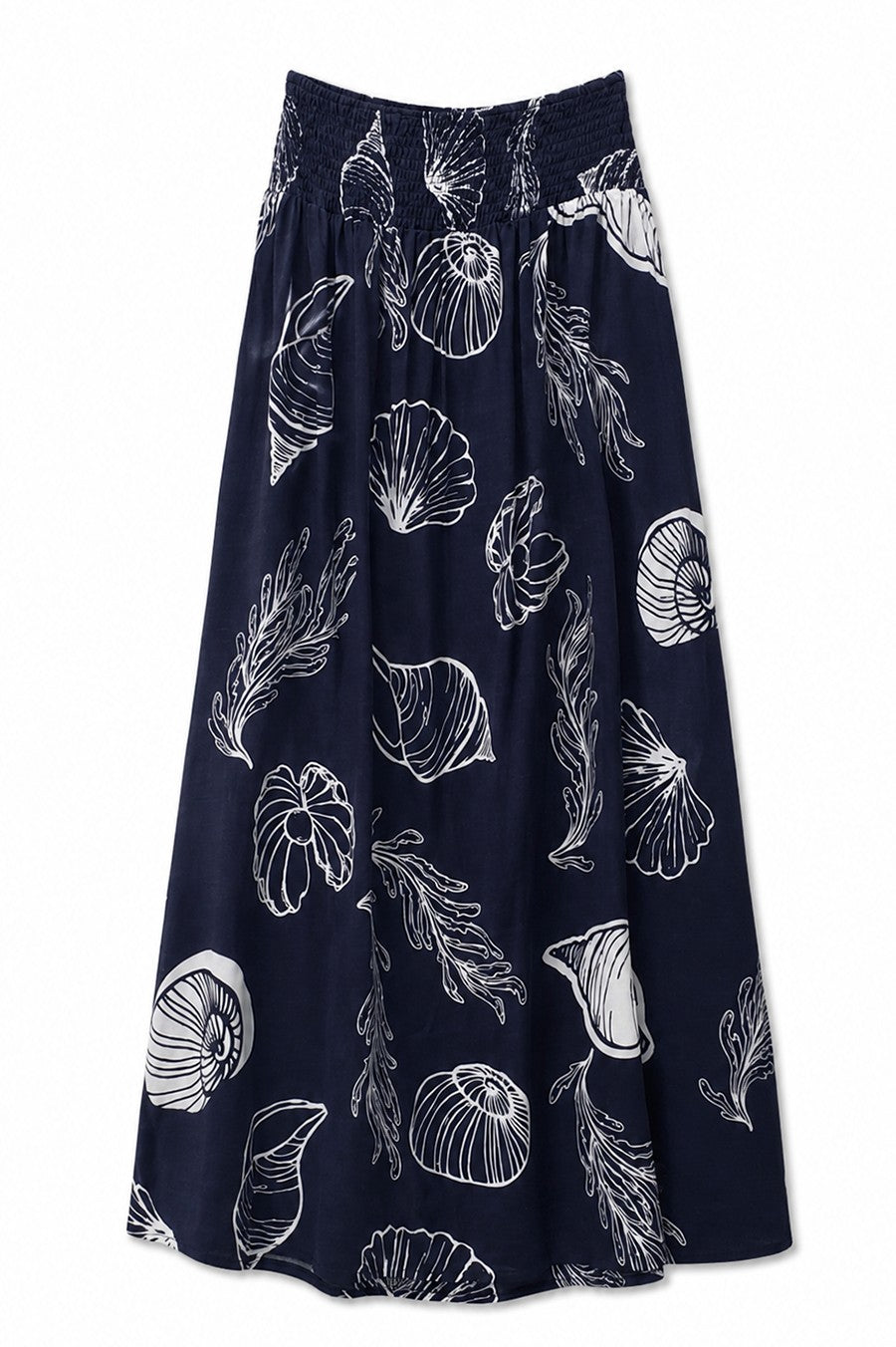 Shell Seeker Printed Smocked Maxi Skirt