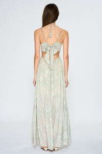 Vivienne Paisley Cutout Maxi Dress