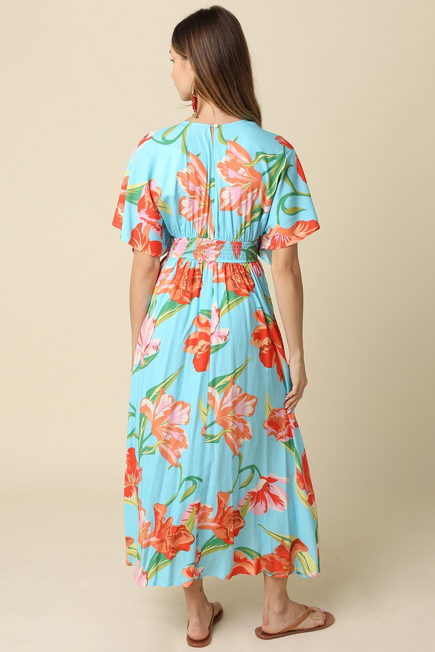 Luisa Deep V Maxi Dress