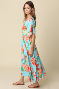 Luisa Deep V Maxi Dress