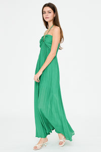 Emerald Halter Style Maxi Dress