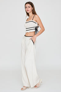 Mykonos Ruffle Crop Top & Wide Leg Pants Set