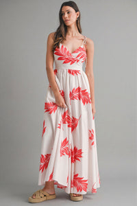 Tropical Print Maxi Dress