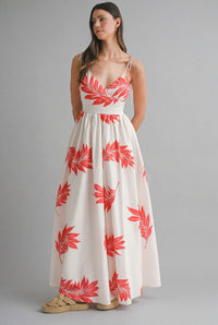 Tropical Print Maxi Dress
