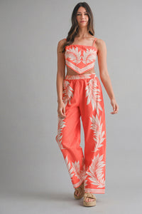 The Isle Life Two Piece Scarf Top and Pant Set