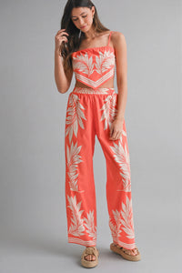 The Isle Life Two Piece Scarf Top and Pant Set