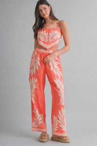 The Isle Life Two Piece Scarf Top and Pant Set
