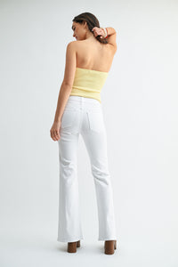 Super Stretch Flare White Denim
