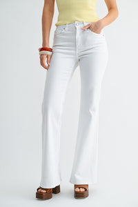 Super Stretch Flare White Denim