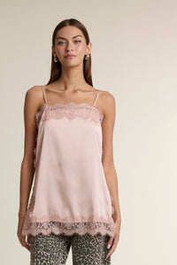Rosalind Satin Lace Trim Cami Top