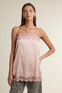 Rosalind Satin Lace Trim Cami Top