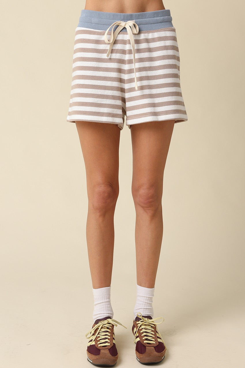 Aspen Stripe Lounge Top & Shorts Set
