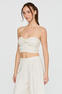 Sienna Twist Front Tube Top & Wide Leg Pants Set