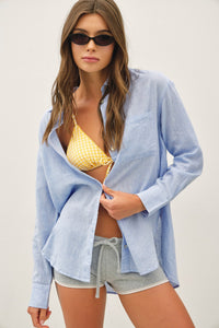 Marbella Linen Cotton Button Down Shirt
