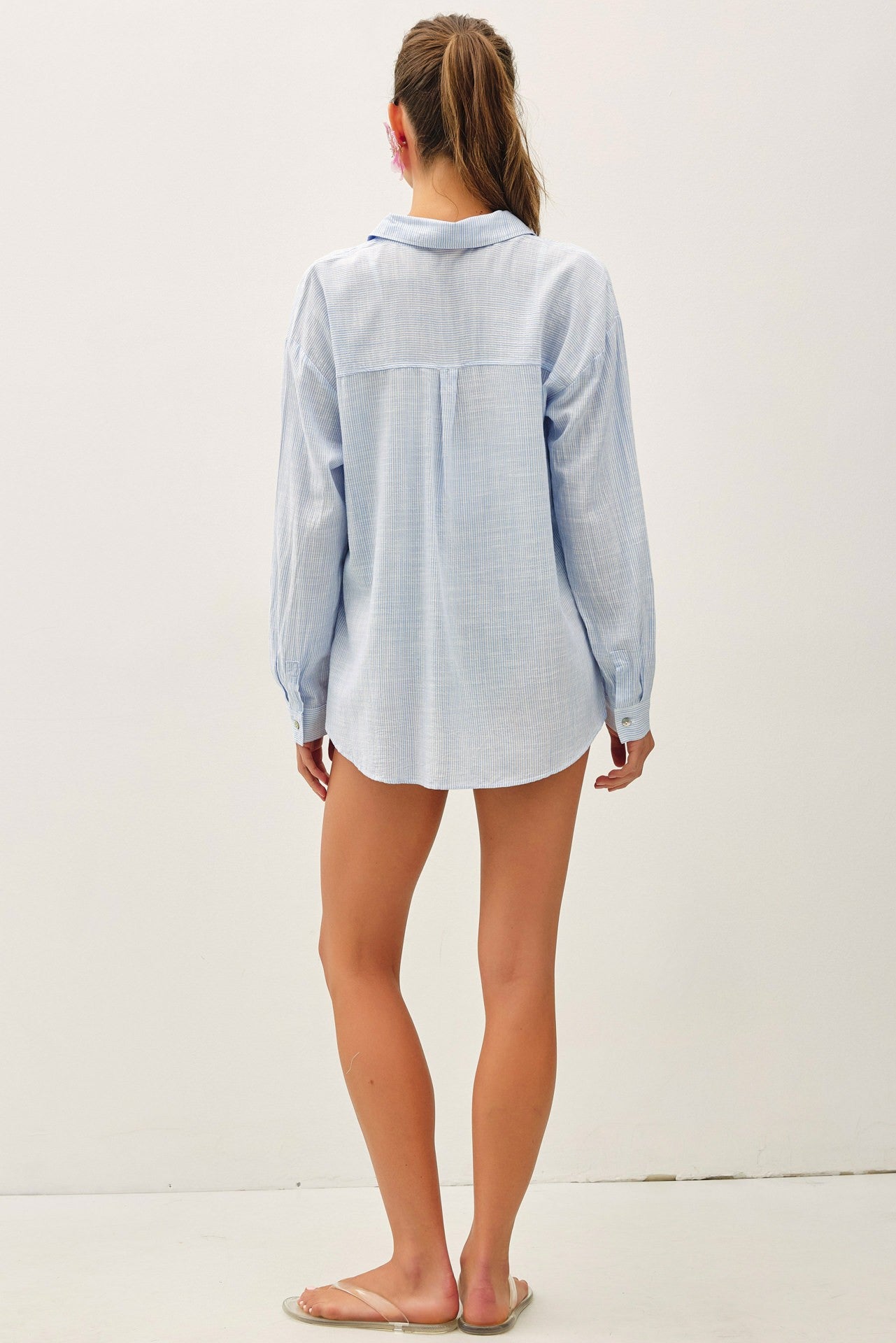 Monday Morning Pinstripe Button Down Shirt