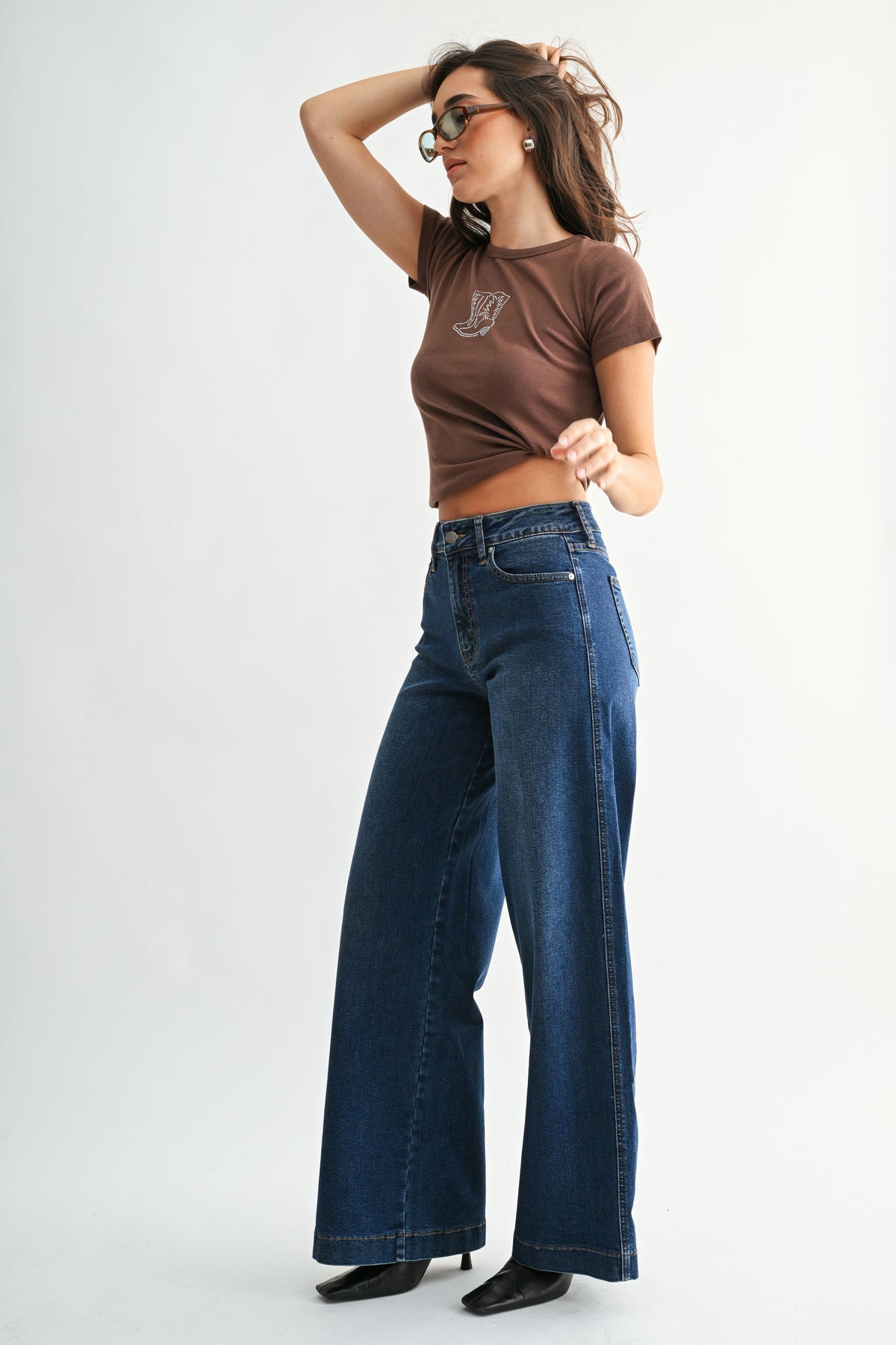 Ronin High Rise Full Lengeth Wide Leg Jean
