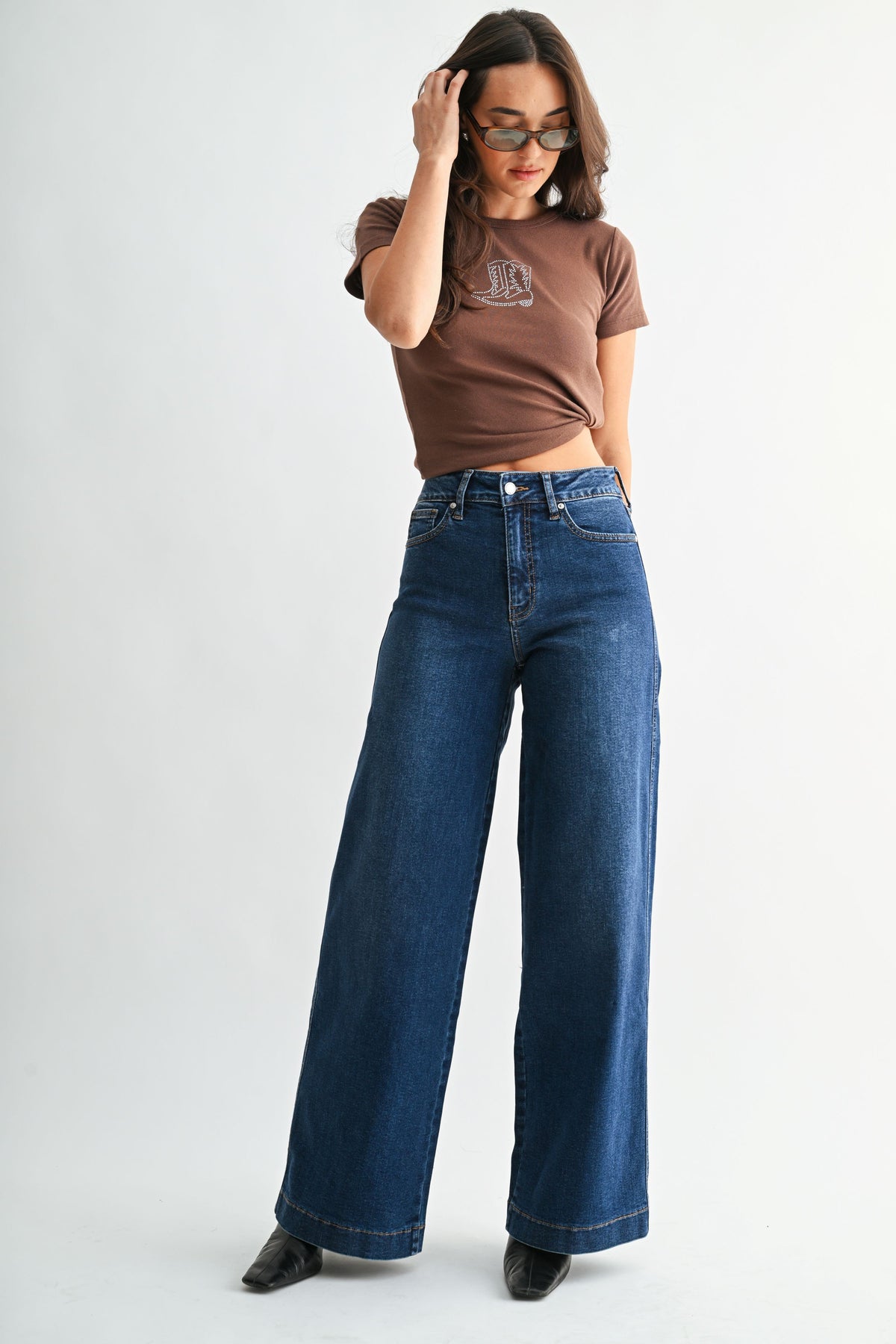 Ronin High Rise Full Lengeth Wide Leg Jean