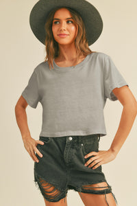 Cropped Basic T Shirt MORE COLORS