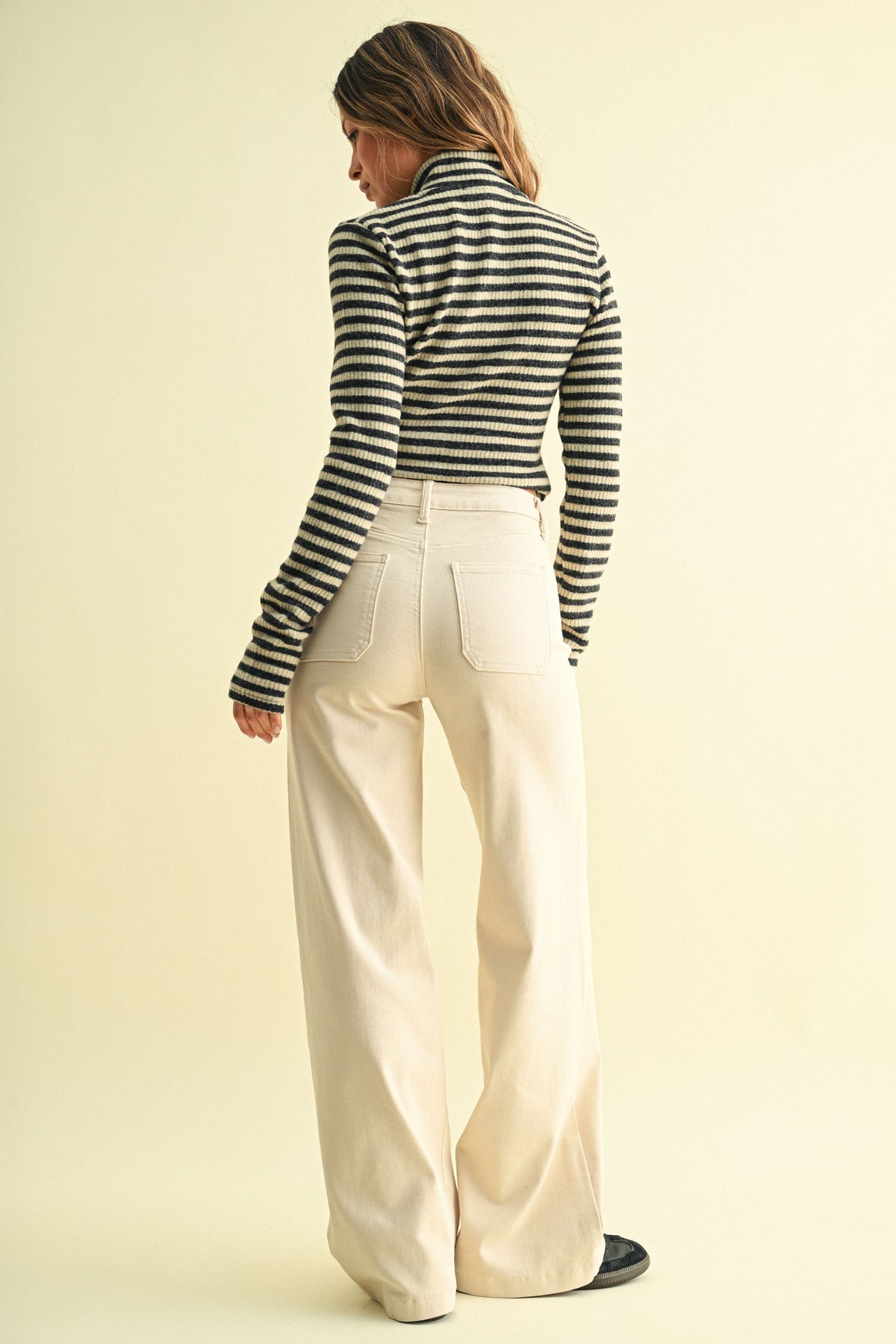 Patch Pocket Jeans in Dark Ecru