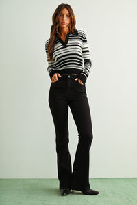 Taylor Skinny Flare Jean in Black