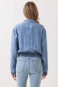 Cloud Nine Tencel Denim Bomber Jacket