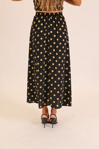 Noir Polka Dot Tube Top & Maxi Skirt Set