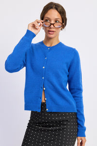Baby You're a Star Cardigan in Cobalt