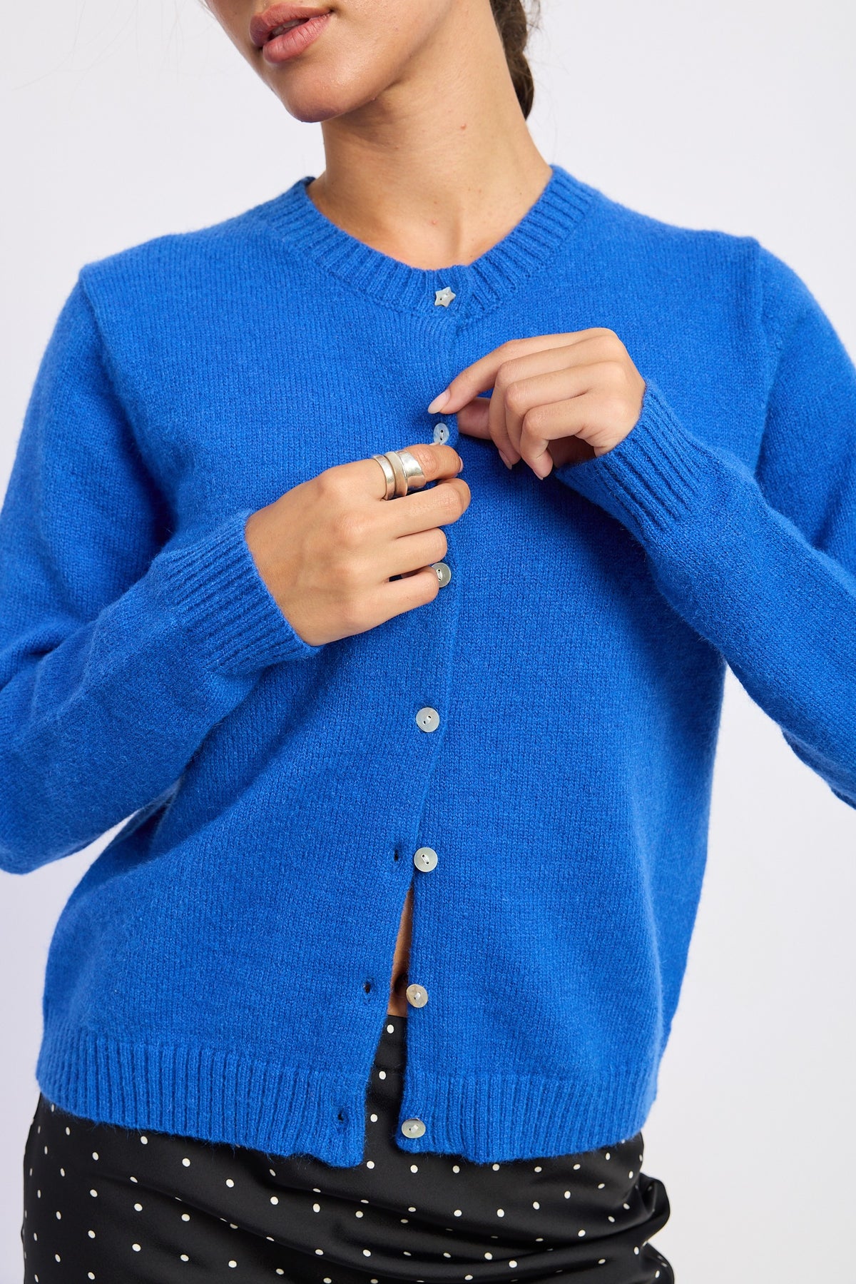 Baby You're a Star Cardigan in Cobalt