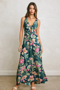 St. Barths Tropical Print Maxi Dress