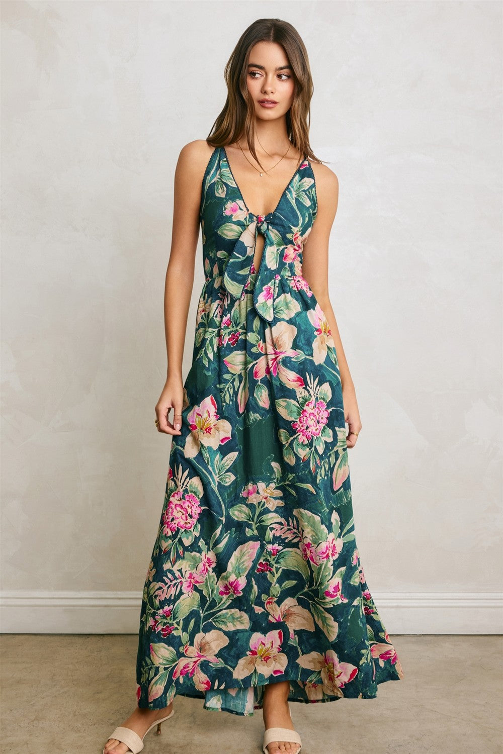 St. Barths Tropical Print Maxi Dress