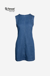 Seam Detail Tencel Mini Denim Dress