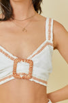 Buckle Up Buckle Front Crop Top FINAL SALE