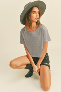 Cropped Basic T Shirt MORE COLORS