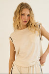 Lulu Ruffle Trim Sleeveless Tank
