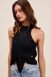 Flower Shape Halter Sweater Tank  MORE COLORS