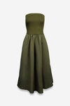 Tube Top Maxi Dress in Olive
