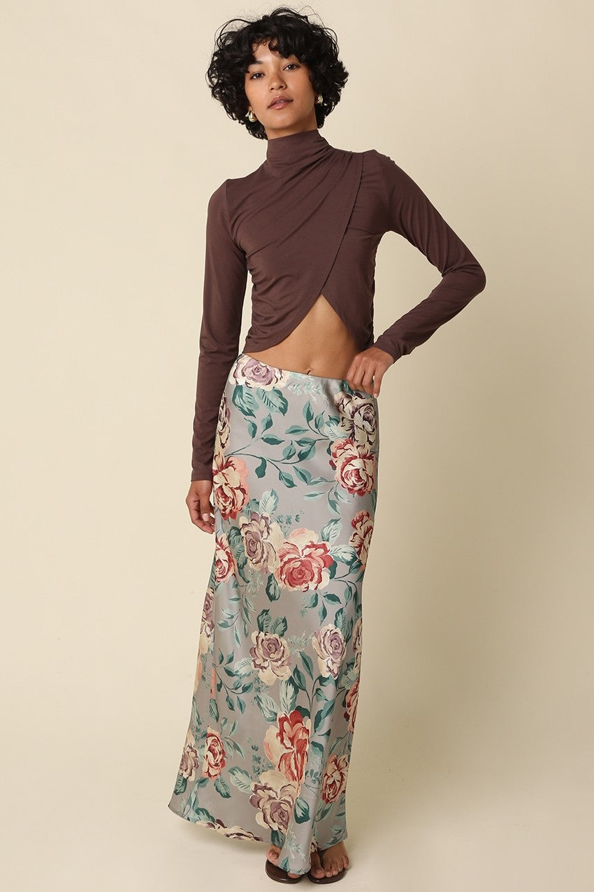 Cecile Floral Column Maxi Skirt