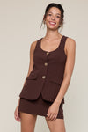 Vest Top and Slim Mini Skirt Set