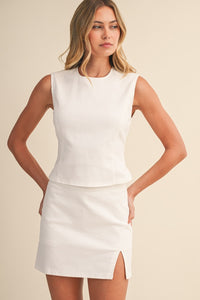 Clean Slate Open Back Top & Mini Skort Set