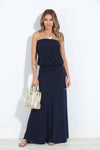 Veronica M Strapless Dress in Navy