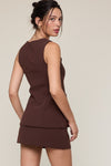 Vest Top and Slim Mini Skirt Set