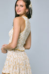 Ditsy Floral Smock Top & Mini Skort Set in Yellow