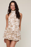 Mock Neck Inside Dress Micro Mini with Inside Shorts