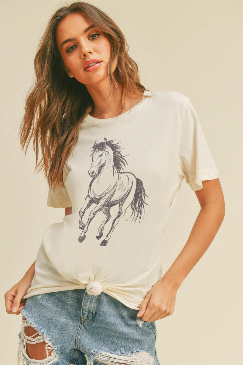 Horse Sketch Tee Shirt
