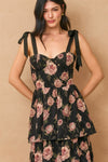 Bed of Roses Maxi Dress with Corset