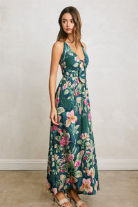 St. Barths Tropical Print Maxi Dress